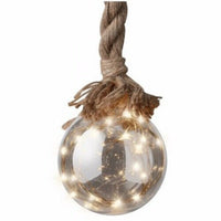 SMOKEY GREY LED BULB ON ROPE, 13CM