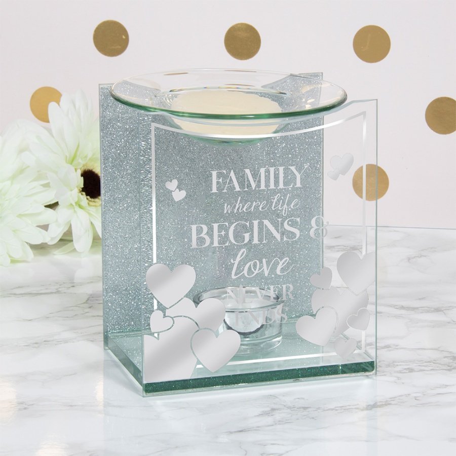 Sentiments Glass Oil Burner - Family