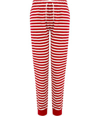 Ladies Lounge Pants-Navy/white stripes