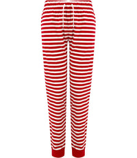 Ladies Lounge Pants-Navy/White snow flakes